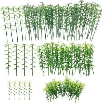 120 Stuks Bamboobomen in 3 Maten voor Modelbouw, Landschapsarchitectuur en Diorama's - Ideaal voor DIY Projecten en Spoorweglandschappen