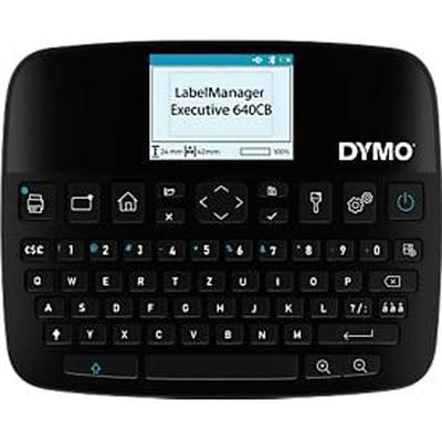 DYMO LabelManager Executive 640 CB draagbare labelprinter | Compacte labelmakermachine met QWERTZ-toetsenbord | Bluetooth- en USB-connectiviteit | Compatibel met DYMO D1 standaard en duurzame labels
