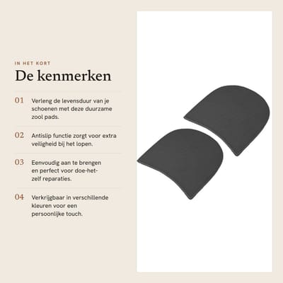 Dailygoods- Antislipzool Gloednieuw - Antislipzoolkussen - Slijtvast Rubber - 1 Paar - 9,4 cm x 9,1 cm - Dikte 3,5 mm - Schoenpad