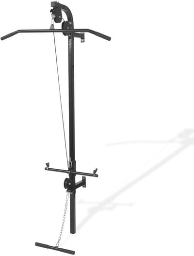 Krachtstation - Thuis Gym - Spieropbouw Training - Wandmontage Systeem - 99x53x194 cm - Zwart