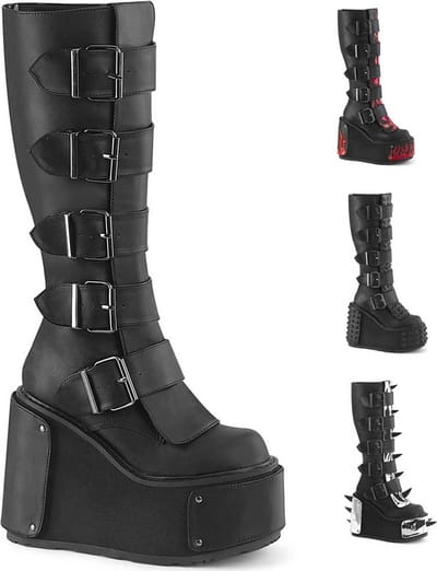 DemoniaCult - TRANSFORMER-800 Plateau Laarzen - US 7 - 37 Shoes - Zwart