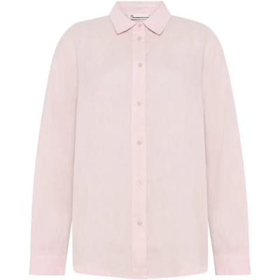 Dameshemd met lange mouwen KnowledgeCotton Apparel Loose Linen