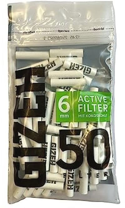 Actieve Koolstoffilter Slim 6mm - 50 Stuks