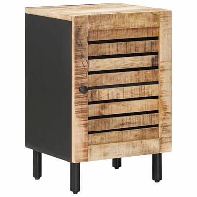 vidaXL - Badkamerkast - met - opslag - Bruin - en - Zwart - 38 - x - 33,5 - x - 58 - cm