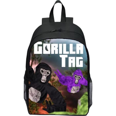 16 inch kinderrugzak bedrukt spel Gorilla tag basisschoolrugzak jongens en meisjes rugzak black