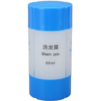 4 in 1 Reisflacon Lekdicht Voorbedrukt Navulbare Toiletartikelen Container voor Shampoo Lotion 60ml Blauw
