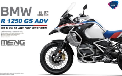 Meng Model Modelbouwpakket Motorfiets - MENG MT005S BMW R 1250 GS ADV Motorfiets - Voorgekleurde versie Plastic - 1:9 - Modelbouw