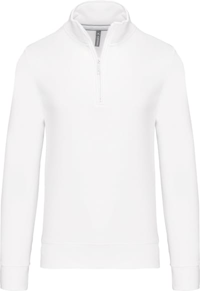 Kariban Sweater met ritshals K487 - White - 4XL