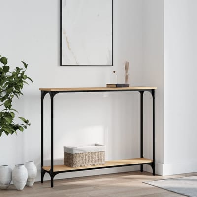 vidaXL - Wandtafel - 100x22,5x75 - cm - bewerkt - hout - sonoma - eikenkleurig