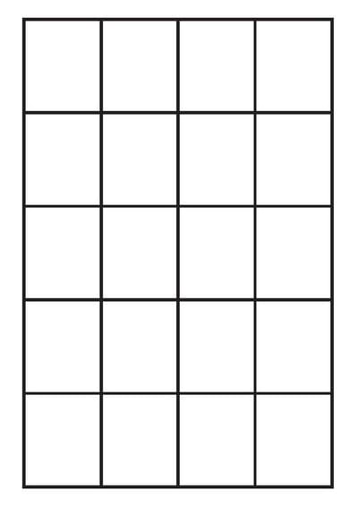 A4 etiketten 45,2 x 54,8 mm wit (100 vel)