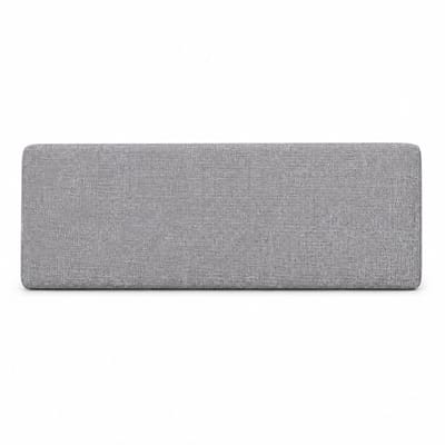 Palletkussen Rugkussen 120x40 cm Grijs Linnenlook - Paletkussen voor Palletbank - UV Waterafstotend - Afneembare Hoes