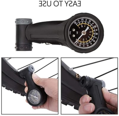 Draagbare Bandenspanningsmeter - Bandenmeter Fietsaccessoire - Fietsbanden Controleren - Geïntegreerde Greep - 0-160 psi - null