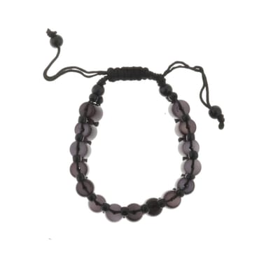 Behave Armband - paars - zwart - kralen - unisex - verstelbaar