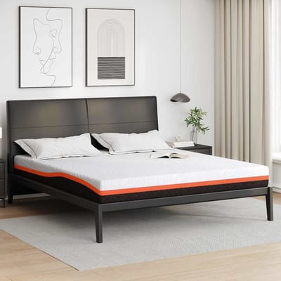 vidaXL - Matras - Wit - en - Zwart - 180 - x - 200 - cm - Jacquard - stof