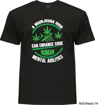 T-shirt for weed lover Mental Abilities Trendy Weed T-Shirts 100%Cotton Fashion