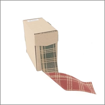 InpakBand - 50mm - 50 meter - Papier Band - lint - Schotse Ruit - Natuurlijk