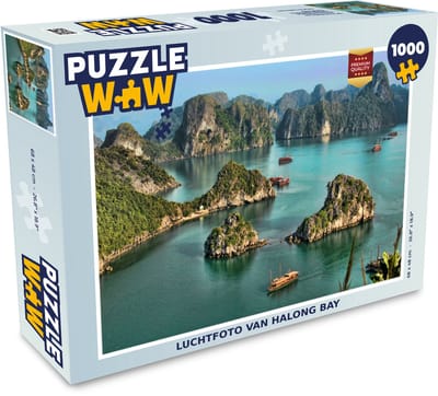 Puzzel Luchtfoto van Halong Bay - Legpuzzel - Puzzel 1000 stukjes volwassenen