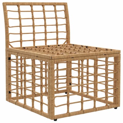 vidaXL - Modulair - Buitenkant - Armloze - Bank - Eenheid - Naturel - poly - rattan