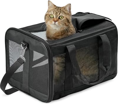 Kattendrager en Hondendrager - Ergonomische Draagzak voor Huisdieren - Veilig en Comfortabel - Verstelbare Riem en Ventilatie - Opvouwbaar en Draagbaar - Voor Kat en Hond tot 10 kg