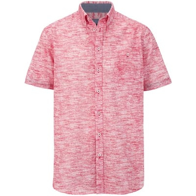 Babista herren Overhemd Met Korte Mouwen - 41/42 - rood - Plus Size