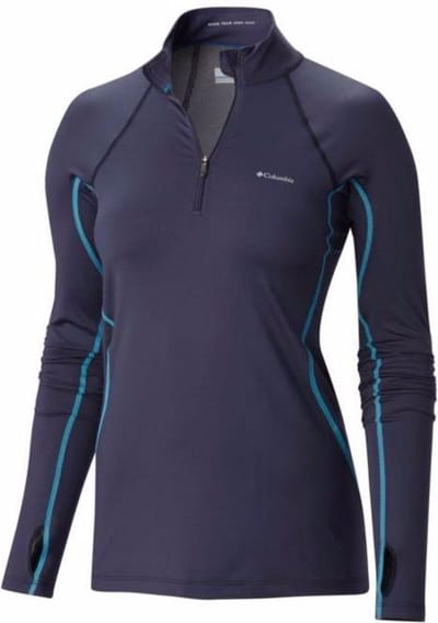 Columbia Midweight Stretch Half-Zip Shirt Longsleeve Dames - Nocturnal