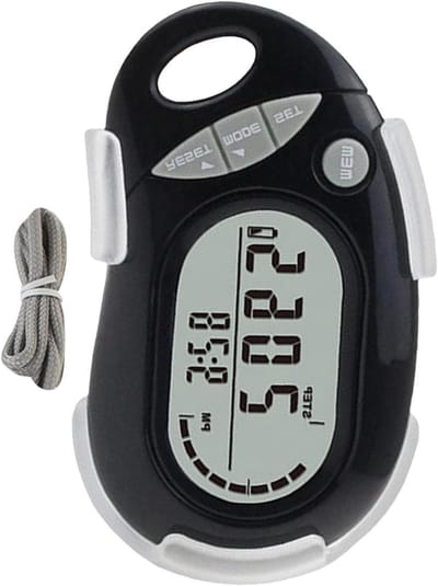 Stappenteller Clip - Stappenteller Apparaat - Fitness Doelen - Groot Digitaal Display - 7.3 x 4.2 cm - Zwart