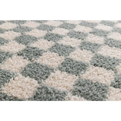 AFK Living - Hoogpolig ruitmotief tapijt zacht en volumineus CHECKERS