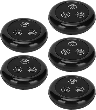 Draadloze Noodknop - Zorgoproep Systeem - Directe Hulp - 5 Zenders Inclusief - 330 Meter Bereik - Wit