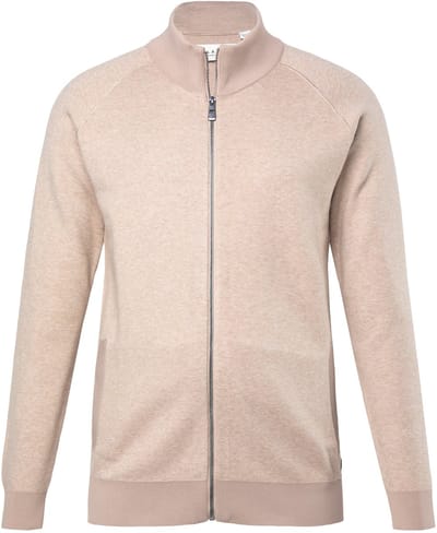 JP 1880 - Heren - Cardigan duurzaamheid gerecyclede materialen - Natuur melange - Maat 3XL