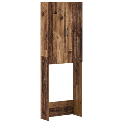 vidaXL - Toiletkast - HAARLEM - Oud - hout - 66 - x - 25,5 - x - 190 - cm - Bewerkt - hout