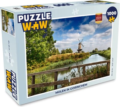 Puzzel Molen in Gorinchem - Legpuzzel - Puzzel 1000 stukjes volwassenen