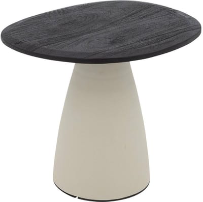 Goossens Lira Salontafel - Hout - 50 x 42 x 43 cm - Rond - zwart