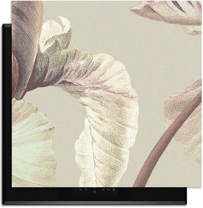 KitchenArt - Blush Iris – Inductie Beschermer - 59x52 cm - Kookplaat Beschermer - Luxe Afdekplaat Inductieplaat - Anti-slip & Oprolbaar - Beschermmat Inductiekookplaat