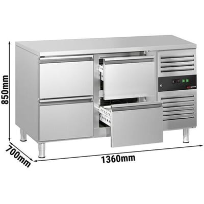 GGM Gastro Kühltisch ECO - 1360x700mm - mit 4 Schubladen