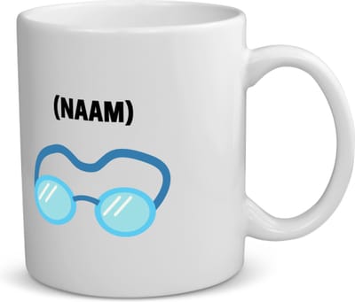 Akyol - duikbril met je eigen naam koffiemok - theemok - Zwemmen - sport liefhebbers - mensen die houden van zwemmen - zwemdiploma - zwemcadeau - verjaardagscadeau - verjaardag - cadeau - kado - geschenk - gift - 350 ML inhoud