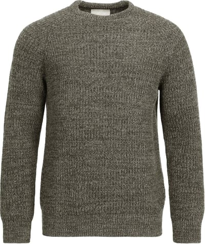 Barbour Trui Lamswol Knitted Olijfgroen - Maat XXL - Heren