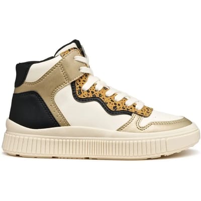 GEOX LAQUINNY MEISJES Sneakers - LICHT IVOOR/PLATINA - Maat 31