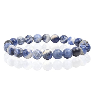 Natuursteen Armband met 8mm Kralen Memphis - Sodalite