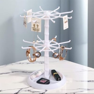 Draaibare Sieradenstandaard voor Sleutelhangers, Kettingen, Armbanden, Ringen en Hangers - Perfect voor Organisatie en Presentatie van Sieraden