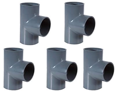 PVC Buis en Verbindingselementen Ø 50 mm - Hoek, Kniestuk, T-Stuk, Doppen en Fittingen (5 Stuks)