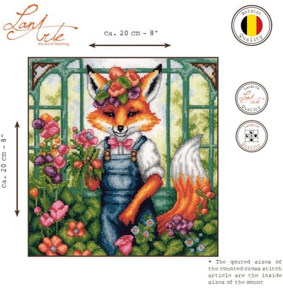 Lanarte Borduurpakket - Borduurset - Borduurpakket volwassenen - Telpakket kit Florian the fox - PN-0217607