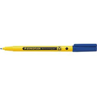 Staedtler Noris fineliner, ronde punt, lijndikte 0,6 mm, inkt op waterbasis, gerecycled kunststof, schrijfkleur blauw, 1 stuk
