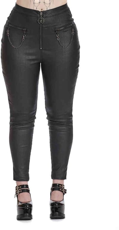 Banned - Chaos Couture With Handcuffs Skinny fit broek - XS - Zwart