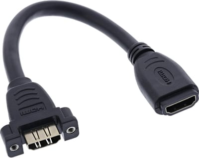 HDMI (v) - HDMI (v) koppelstuk / inbouw - versie 1.4 (4K 30Hz) - 0,20 meter