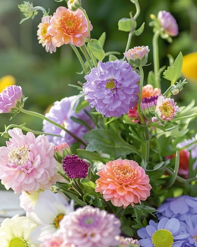 2 sets - Zomerbloemen Zaden Stunning Pastel Eenjarig Bloemenmengsel Pastelkleuren