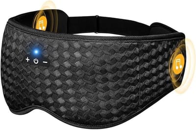 Sleep Headphones - Breathable Mesh Adjustable Strap, Wireless Music Earbuds, Comfortable Fit with Ear Pads, Relaxation Accessory. Family Friends Men Women Travel Home