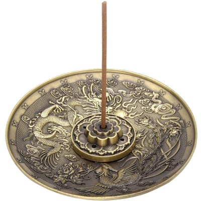 aladdien - Bronzen Wierookbranders - Retro Wierookhouder - Elegante Messing Afwerking - Met Asafzuiginrichting - Ideaal Cadeau voor Vrienden - Multi...