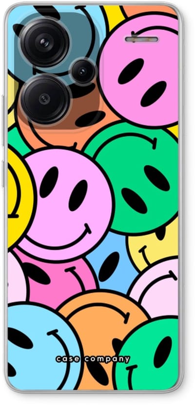 Case Company® - Hoesje geschikt voor Xiaomi Redmi Note 13 Pro plus hoesje - Smiley N°1 - Soft Cover Telefoonhoesje - Bescherming aan alle Kanten en Schermrand