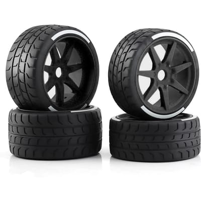 4 stks Afstandsbediening Banden 17 MM Wiel Hex Vervanging voor ARMA 1/7 misdrijf FSR model GT Afstandsbediening zwart