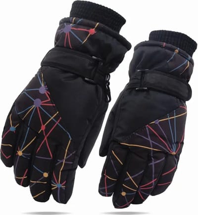 Bovista Skihandschoenen - Handschoenen Winter - Handschoenen Kinderen - Winddicht - Waterdicht - Zwart